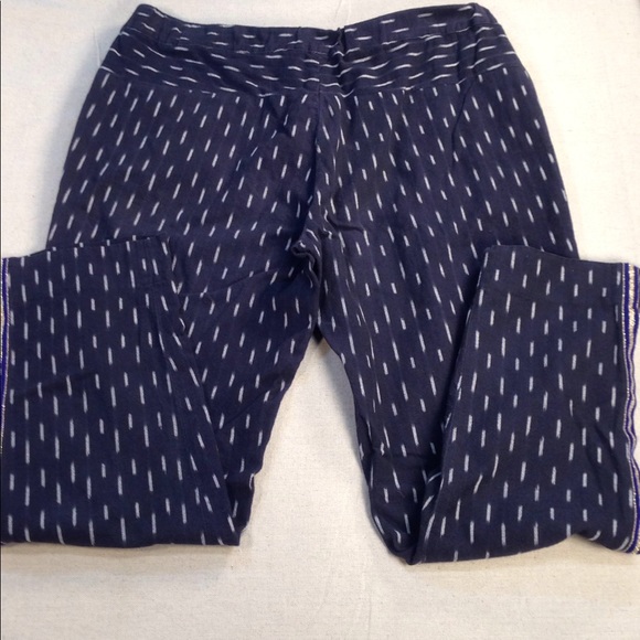 J CREW Beach Pant Metallic Ribbon Navy Ikat 6 - Picture 8 of 8